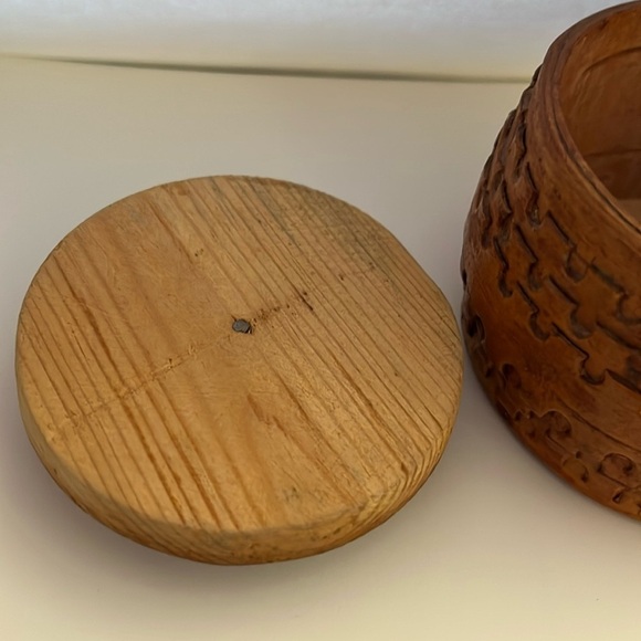 Swedish bentwood round box Scandinavian Svepask birch bark Näver - Picture 6 of 12